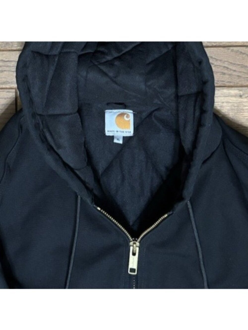 Carhartt Jacket Mens XL Black Iconic Firm Duck Active Canvas USA Made J140 BLK - Picture 9 of 9